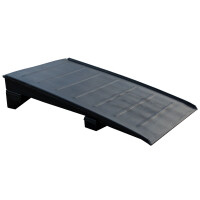 Rampa Najazdowa Do Wanny Wychwytowej, Polietylenowa 174X100X37 Cm Czarny 174 Cm X 100 Cm X 37 Cm