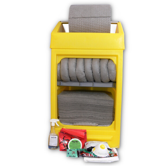 Uniwersalny Zestaw Ratunkowy W Szafce Polietylenowej, Chłonność 240 L. Szary 240 L.