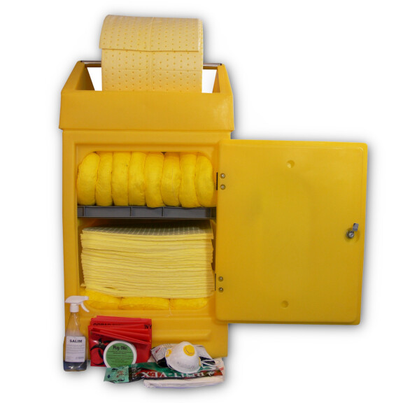 Zestaw Ratunkowy Chemiczny W Zamykanej Szafce, 291 L. Żółty 291 L.