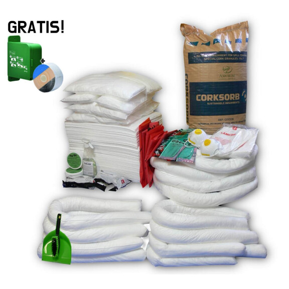 Uzupełniający Zestaw Olejowy Eko O240, Chłonność 213L + Dyspenser Z Bandażem Gratis Biały 234 L.