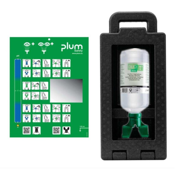 Zamykana Stacja Do Płukania Oczu Plum Ibox 1 Eye Wash Duo 1000Ml - Ciała Obce