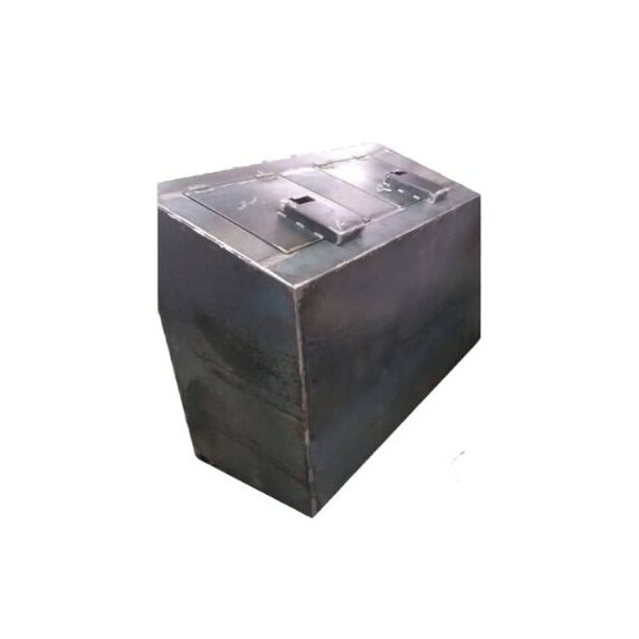 Kosz Na Odpady Blokujący Dostęp Zwierzętom - Dwukomorowy Niebieski