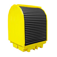 Wanna Wychwytowa Pod 4 Beczki Z Roletą, 410 L 4 Beczki Żółty Powyżej 401 L. Z Kratownicą 147 Cm X 142 Cm X 207 Cm