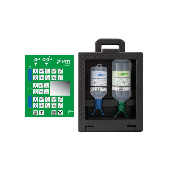 Zamykana Stacja Plum Ibox 2 Z Płukankami Ph Neutral Duo 500 Ml + Eyewash Duo 1000 Ml