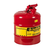 Bezpieczny Kanister Na Substancje Łatwopalne Typ I Pojemność 19L Z Lejkiem Czerwony Powyżej 11 L. Stal Ocynkowana