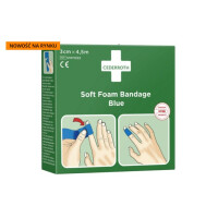 Bandaż Z Pianki Cederroth Soft Foam Bandage Blue, 3 Cmx450Cm