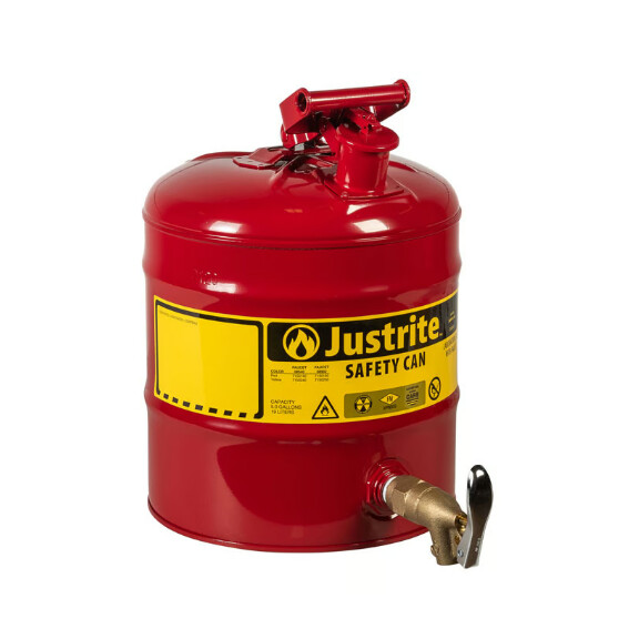 Bezpieczny Pojemnik Do Dozowania Chemikaliów, 19 L. Czerwony Powyżej 11 L. Stal Ocynkowana