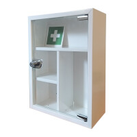 Ścienna Metalowa Apteczka, Szklane Drzwiczki Am-101