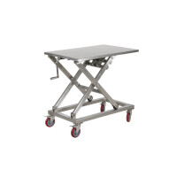 Stół Podnośny Ze Stali Nierdzewnej Regulowany Korbą 300 Kg