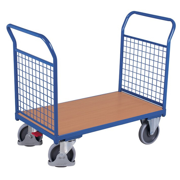 Wózek Magazynowy, 2 Burty Z Siatki 1190X600X(H)1015 Mm Ral 5010