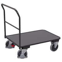 Wózek Magazynowy Platformowy Z Pałąkiem I Podstawą Z Rury 1100X700X(H)1030 Mm Ral 7016