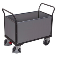 Wózek Magazynowy, 4 Burty Z Płyty 1040X500X(H)975 Mm Ral 7016