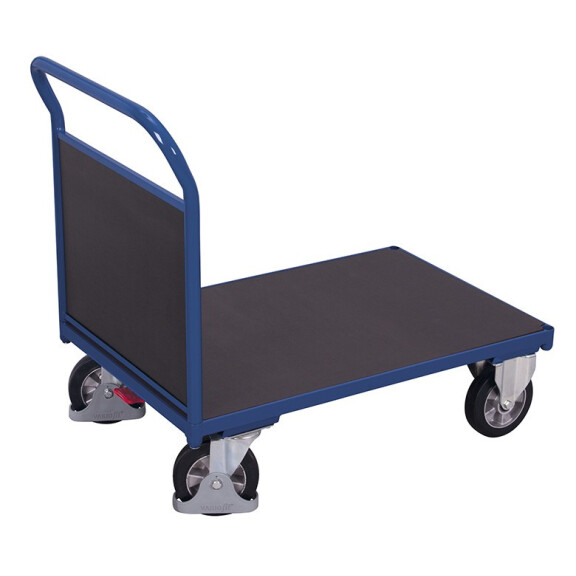 Wózek Magazynowy Z Płytą Antypoślizgową, 1 Burta 2130X800X(H)1015 Mm Ral 5010