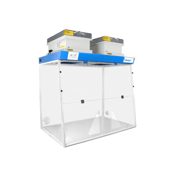 Dygestorium Nastołowe 1200 Mm, 2 Moduły - Opary, Trójkątne Otwory Robocze 2 X Amm200