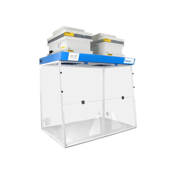 Dygestorium Nastołowe 1200 Mm, 2 Moduły - Opary I Pyły, Trójkątne Otwory Robocze 2 X For200