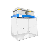 Dygestorium Nastołowe 1200 Mm, 2 Moduły - Opary I Pyły, Trapezowy Otwór Roboczy 2 X Amm200