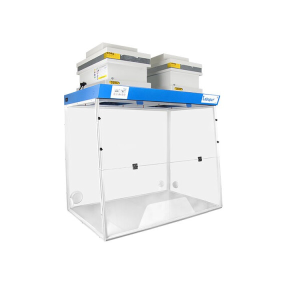 Dygestorium Nastołowe 1200 Mm, 2 Moduły - Opary I Pyły, Trapezowy Otwór Roboczy 2 X For200