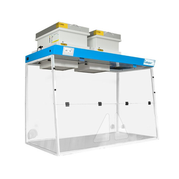 Dygestorium Nastołowe 1500 Mm, 2 Moduły - Pyły I Opary, Trójkątne Otwory Robocze 2 X Amm200
