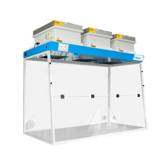 Dygestorium Nastołowe 1500 Mm, 3 Moduły - Opary, Trójkątne Otwory Robocze 2 X For200