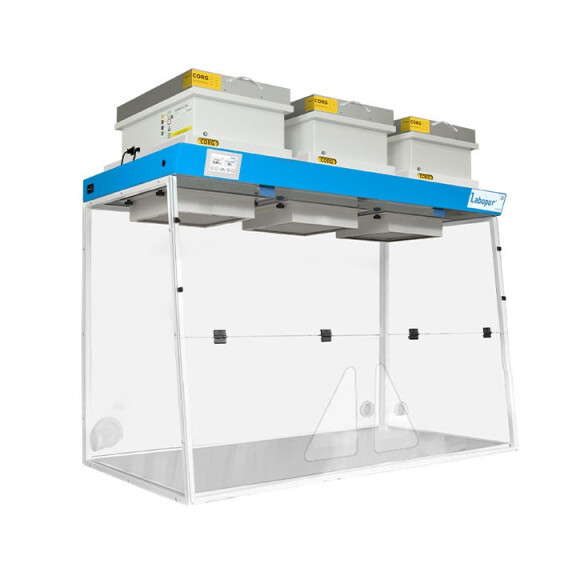 Dygestorium Nastołowe 1500 Mm, 3 Moduły - Pyły I Opary, Trójkątne Otwory Robocze 2 X Amm200