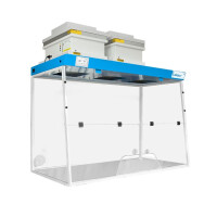 Dygestorium Nastołowe 1500 Mm, 2 Moduły - Opary I Pyły, Trapezowy Otwór Roboczy 2 X Corg201