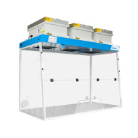 Dygestorium Nastołowe 1500 Mm, 3 Moduły - Opary, Trapezowy Otwór Roboczy 2 X Amm200