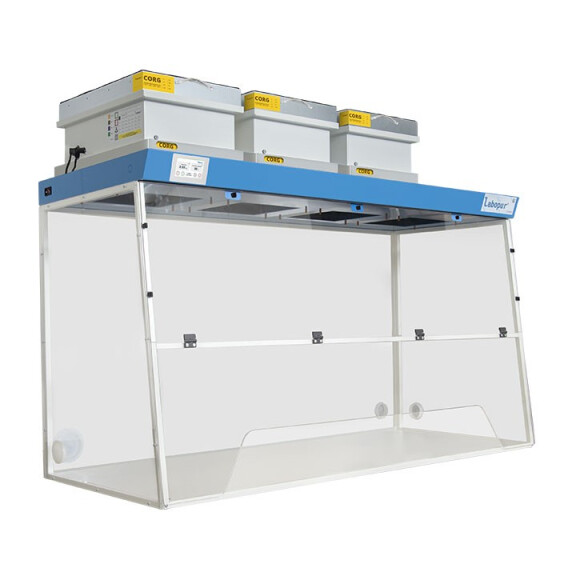 Dygestorium Nastołowe 1800 Mm, 3 Moduły - Opary, Trapezowy Otwór Roboczy 2 X Amm200