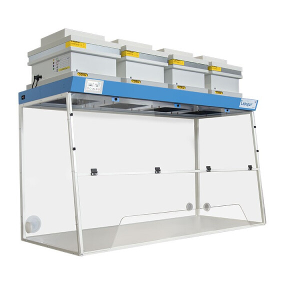 Dygestorium Nastołowe 1800 Mm, 4 Moduły - Opary I Pyły, Trapezowy Otwór Roboczy 2 X Amm200