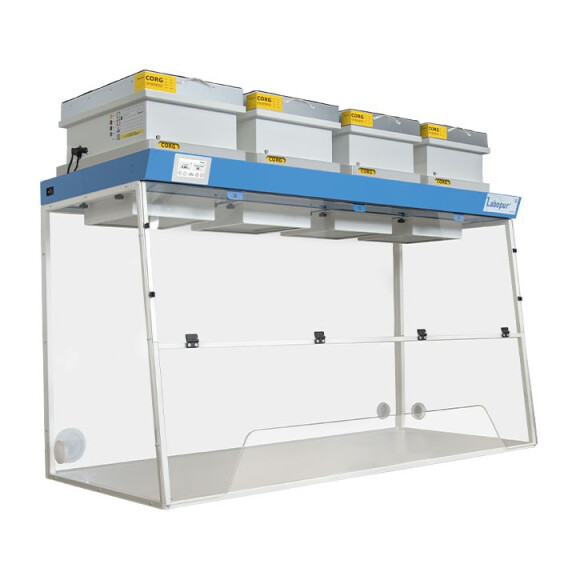 Dygestorium Nastołowe 1800 Mm, 4 Moduły - Pyły I Opary, Trapezowy Otwór Roboczy 2 X Amm200