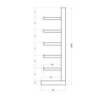 Regał Wspornikowy Jednostronny Meta Atlast St Długość Regału 2755 Mm