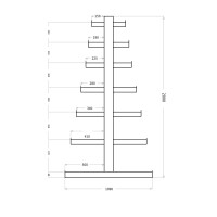 Regał Na Dłużyce Dwustronny Meta Atlast St Długość Regału 4105 Mm