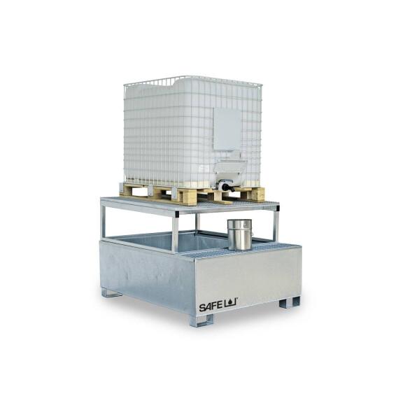 Bezpieczna Wanna Wyłapująca Tcb 1 Powyżej 401 L. Stal Ocynkowna 1 Pojemnik Ibc