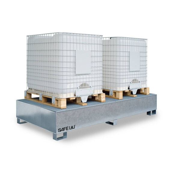 Wychwytowa Wanna Ociekowa Tc 2 Na 2 Ciężkie Ibc Powyżej 401 L. Stal Ocynkowna 2 Pojemniki Ibc