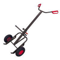 Taczka Stalowa Do Beczek Nośność 250 Kg Koła Z Pełnej Gumy Ral 7016