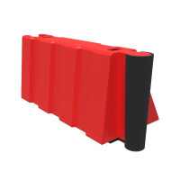 Mobilna Bariera Przeciwpowodziowa 0.65M, Wstępnie Napełniana Czerwony