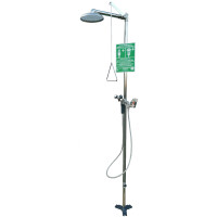 Prysznic Bezpieczeństwa Z Oczomyjką Na Elastycznym Wężu, Stal Nierdzewna