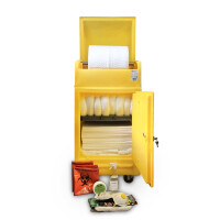 Zestaw Ratunkowy Olejowy W Zamykanej Szafce Na Kółkach, 243 L. Biały 243 L.