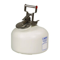 Bezpieczny Kanister Z Polietylenu Z Osprzętem Ze Stali Nierdzewnej - 7,5 L. Biały Polietylen 7 L. - 10 L.