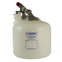 Bezpieczny Kanister Z Polietylenu Z Osprzętem Ze Stali Nierdzewnej - 9,5 L. Biały Polietylen 7 L. - 10 L.