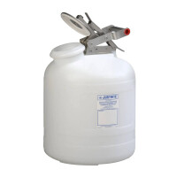 Bezpieczny Kanister Z Polietylenu Z Osprzętem Ze Stali Nierdzewnej - 19 L. Biały Polietylen 7 L. - 10 L.