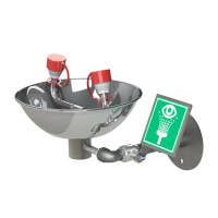 Oczomyjka Ze Stali Nierdzewnej Z Misą Hughes Montowana Do Ściany