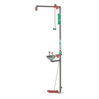 Prysznic Bezpieczeństwa Z Systemem Odprowadzania Wody Wewnętrzny Stal Nierdzewna