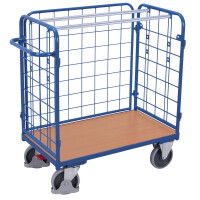 Niski Wózek Do Paczek, 3 Ściany 1190X625X(H)1220 Mm Ral 5010