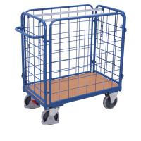 Niski Wózek Do Paczek, 4 Ściany 1190X640X(H)1220 Mm Ral 5010