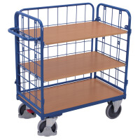 Niski Wózek Piętrowy, 3 Ściany 1040X525X(H)1180 Mm Ral 5010