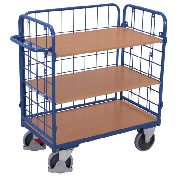 Niski Wózek Piętrowy, 3 Ściany 1190X625X(H)1220 Mm Ral 5010