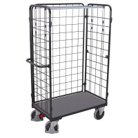 Wysoki Wózek Do Paczek, 3 Ściany 1190X725X(H)1820 Mm Ral 7016