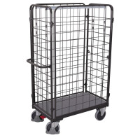 Wysoki Wózek Do Paczek, 4 Ściany Ral 7016 1190X640X(H)1820 Mm