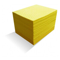 Mata Sorbentowa Chemiczna, (200 Arkuszy), Chłonność 138 L. Zółty 1 180 G/m2 40Cm X 50Cm Mata Chemiczne