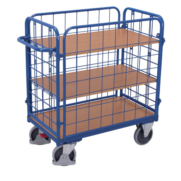 Niski Wózek Piętrowy, 4 Ściany 1390X840X(H)1220 Mm Ral 5010